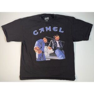 Camel Cigarettes T Shirt Mens XL Black Joe Camel Graphic Y2K Streetwear Tee